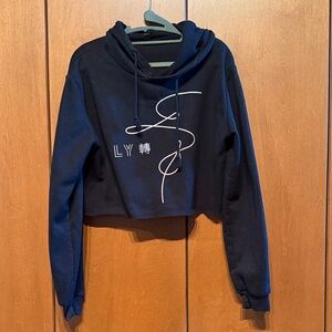 BTS Love Yourself cropped hoodie with ears